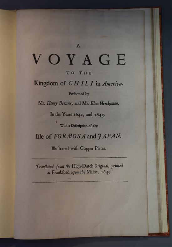 Brewer, Henry and Herckeman, Elias - A Voyage to the Kingdom of Chili in South America ... in the years 1642,